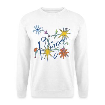Virgo – Verspielte Sternzeichen-Illustration - Unisex Pullover - Weiß - Vorne