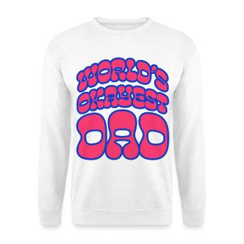 Okayest Dad Retro Bubble Shirt - Unisex Sweatshirt - white - Front