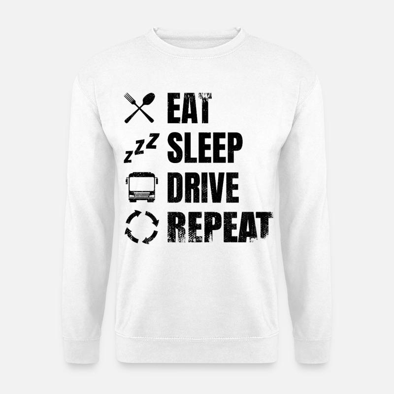 Busfahrer Fahrplan - Unisex Pullover - Weiß