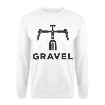 Gravel Bike Graphic - Unisex Sweatshirt - white - Front