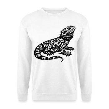 Dragon Barbu Tribal - Sweat-shirt Unisexe - blanc - Devant