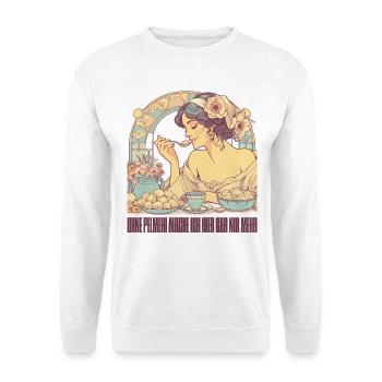 Ohne Pelmeni nix schöne Frau Art Nouveau Geschenk - Unisex Pullover - Weiß - Vorne