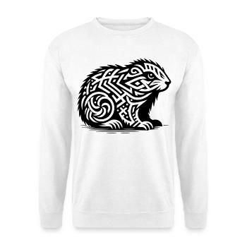 Marmotte tribale - Sweat-shirt Unisexe - blanc - Devant