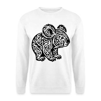 Koala tribal - Sweat-shirt Unisexe - blanc - Devant