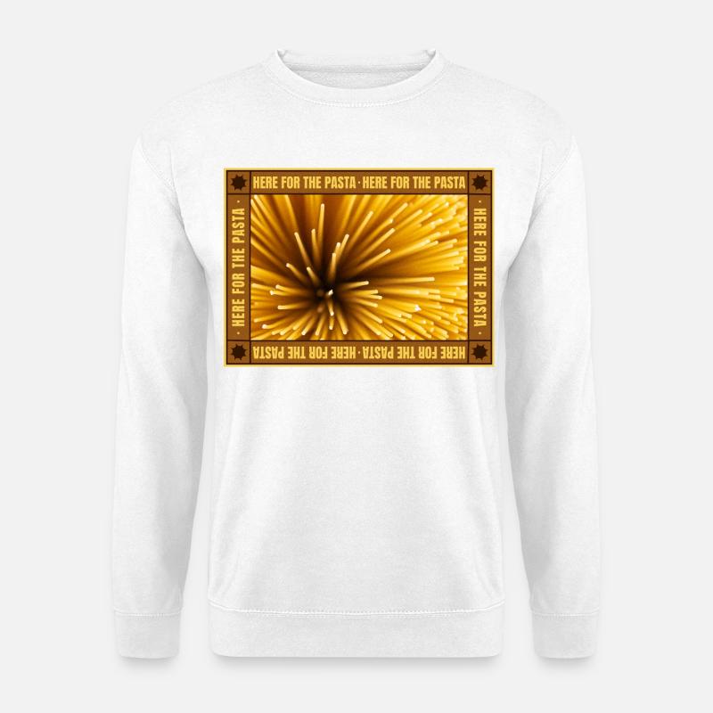 Spaghetti Fokus Retro-Rahmen - Unisex Pullover - Weiß