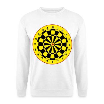 Fléchettes, fléchettes, fléchettes, autocollants, jeu de fléchettes - Sweat-shirt Unisexe - blanc - Devant