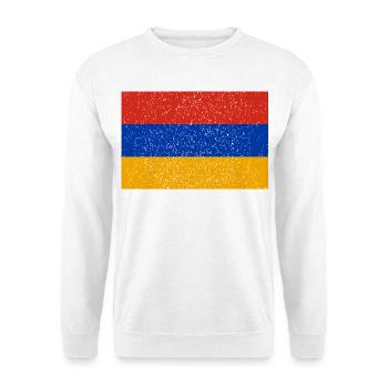 Vintage Armenian flag - Unisex Sweatshirt - white - Front