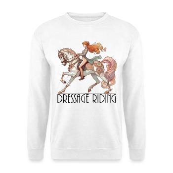 Dressurreiten Reiten Pferd edel dynamisch Geschenk - Unisex Pullover - Weiß - Vorne