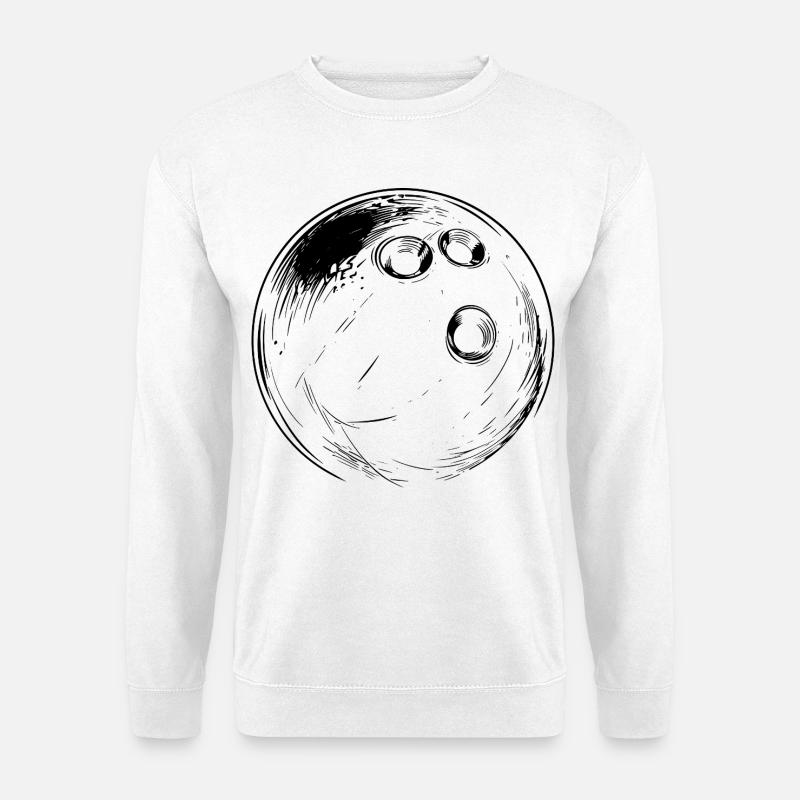 Bowling Zeichnung - Unisex Pullover - Weiß