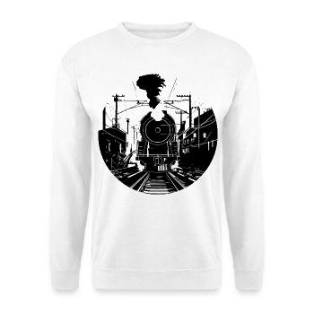 Dessin ferroviaire - Sweat-shirt Unisexe - blanc - Devant
