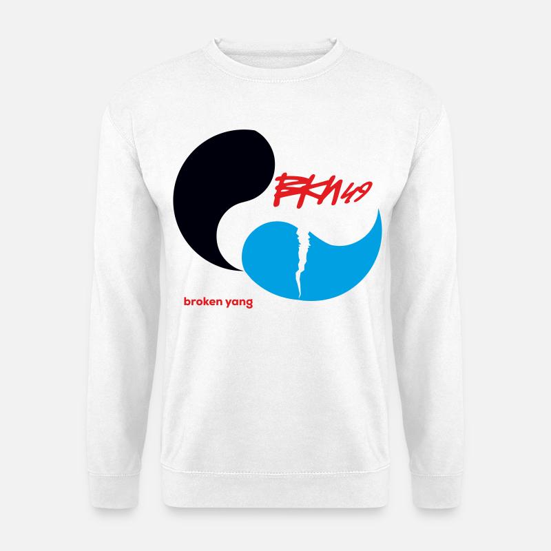 broken yang - Unisex Pullover - Weiß
