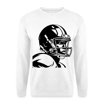 Footballspieler - Unisex Pullover - Weiß - Vorne