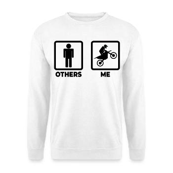 Me as a motocross rider - Unisex Sweatshirt - white - Front