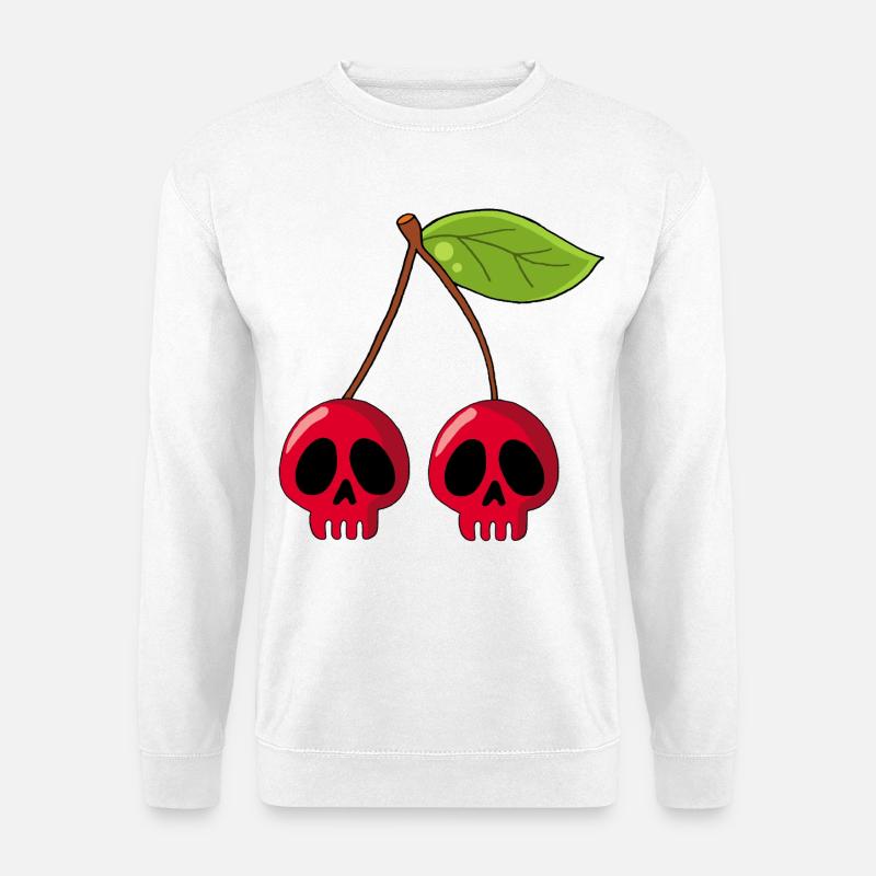Cherry skulls - Unisex Sweatshirt - white