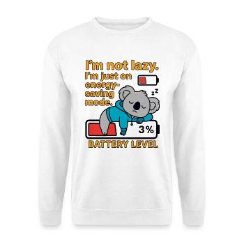 Koala in energy-saving mode - Unisex Sweatshirt - white - Front
