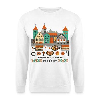 Festival de cuisine de rue - Sweat-shirt Unisexe - blanc - Devant