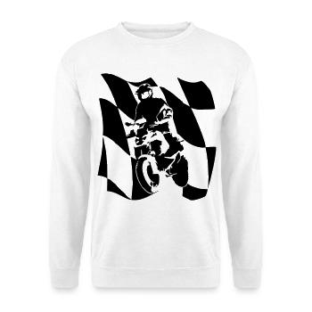 BikeZielflaggeBayern - Unisex Pullover - Weiß - Vorne
