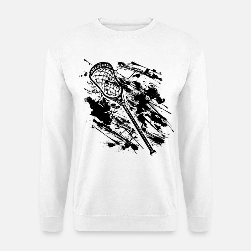 Lacrosse Schläger - Unisex Pullover - Weiß