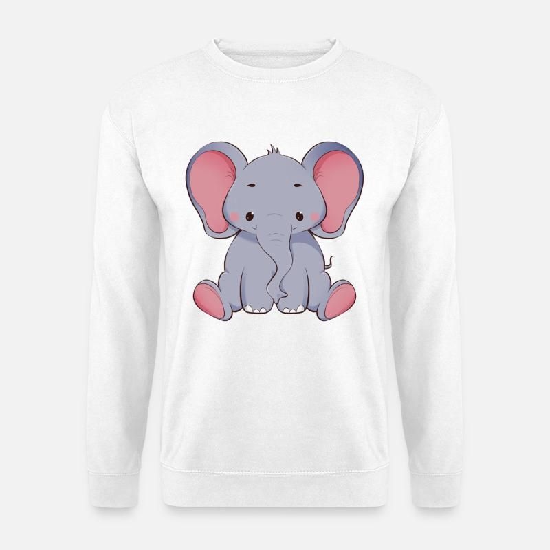 Elefant - Unisex Pullover - Weiß