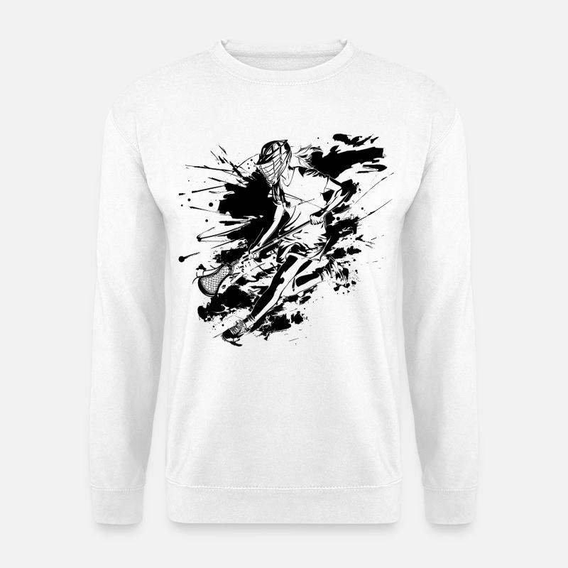 Lacrossespielerin Graffiti - Unisex Pullover - Weiß