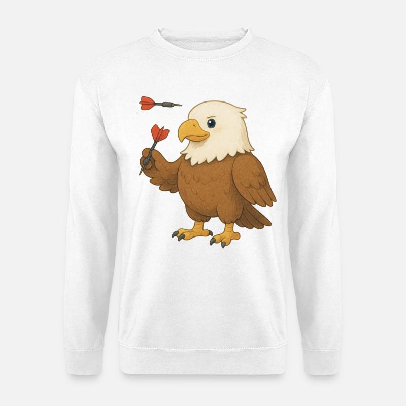 Eagle with darts - Unisex Sweatshirt - white