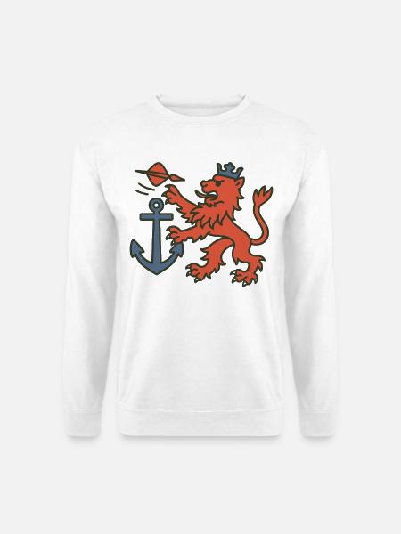 Düsseldorfer Löwe mit Dartpfeil - Unisex Pullover - Weiß