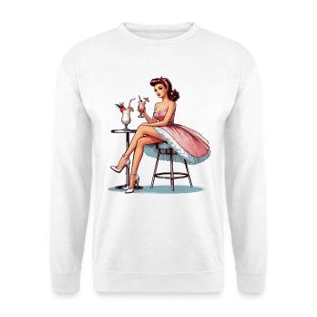 Wife Rockabilly Pina Colada Gift - Unisex Sweatshirt - white - Front