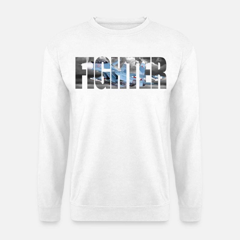 Fighter Su-30SM - Unisex Pullover - Weiß