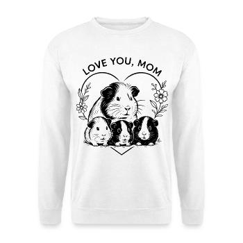 Meerschweinchen Mama Muttertag Geschenkidee - Unisex Pullover - Weiß - Vorne