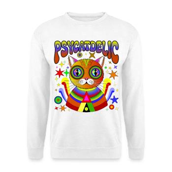 PSYCATDELIC - Unisex Pullover - Weiß - Vorne