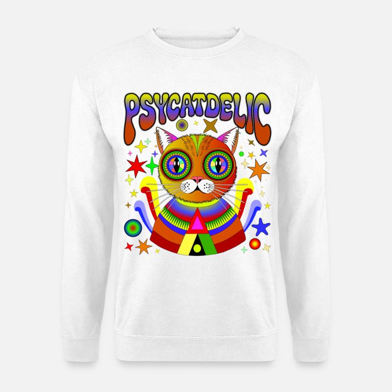 PSYCATDELIC - Unisex Sweatshirt - white