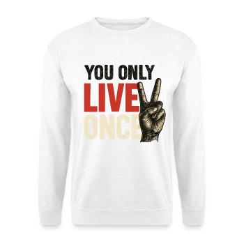 Du Lebst Nur Einmal Vintage - Unisex Pullover - Weiß - Vorne