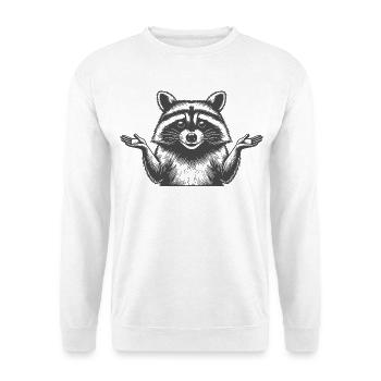 Waschbär  - Unisex Pullover - Weiß - Vorne