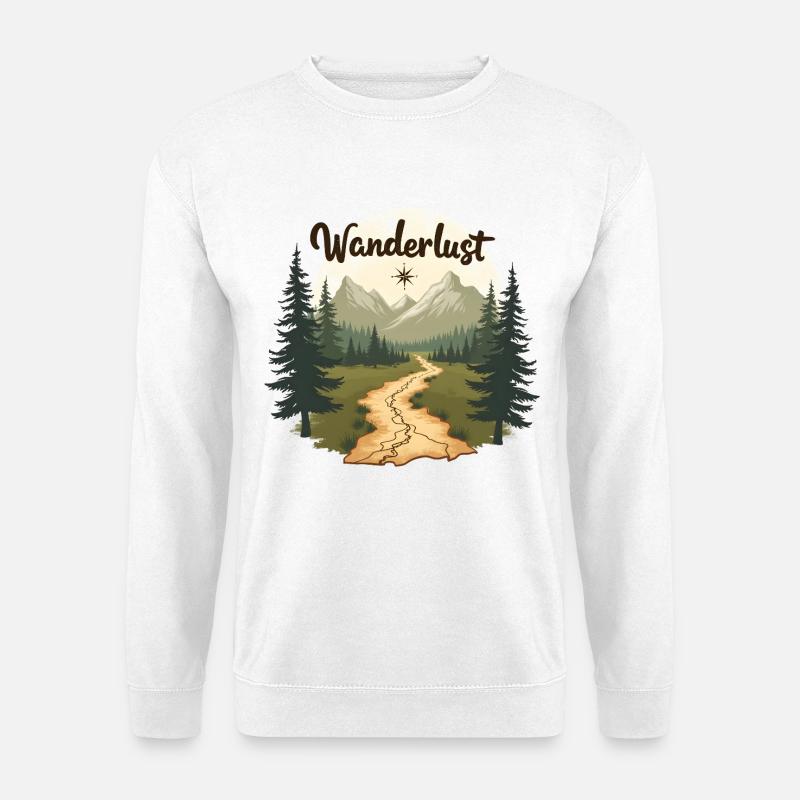 Wanderlust Wandern - Unisex Pullover - Weiß