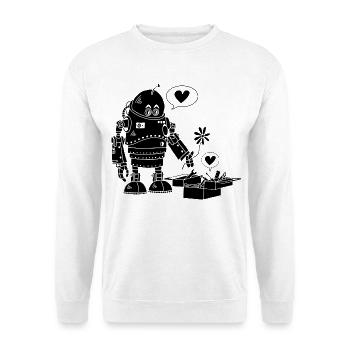 Robot Lovers (Black) - Unisex Sweatshirt - white - Front