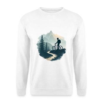 Radfahren in den Bergen - Unisex Pullover - Weiß - Vorne