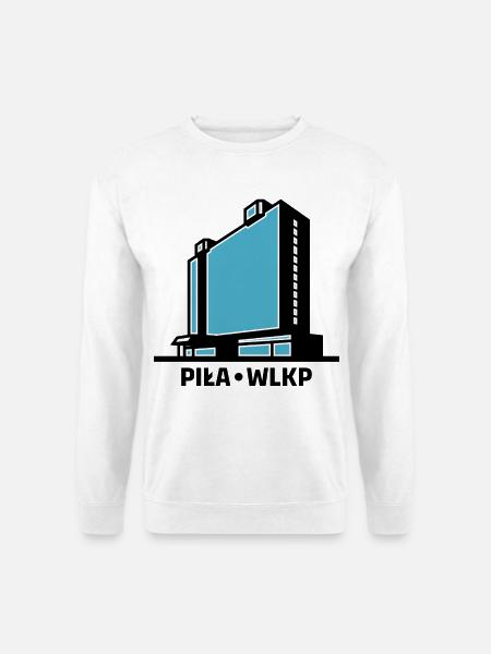 Die Stadt Piła Wlkp und das Hotel Gromada Rodło - Unisex Pullover - Weiß