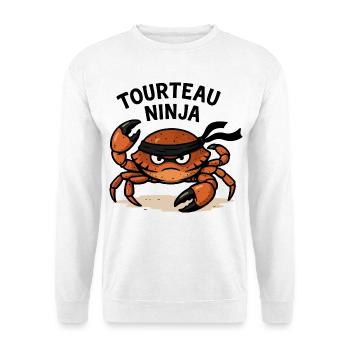 Ninja-Krabbe - Unisex Pullover - Weiß - Vorne