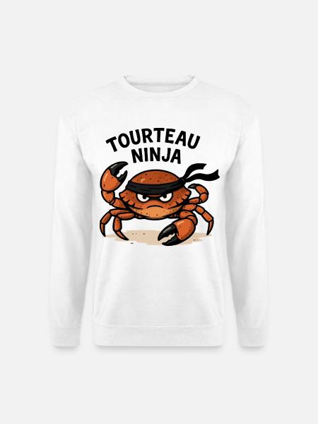 Tourteau Ninja - Sweat-shirt Unisexe - blanc
