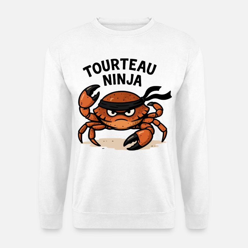 Ninja Crab - Unisex Sweatshirt - white