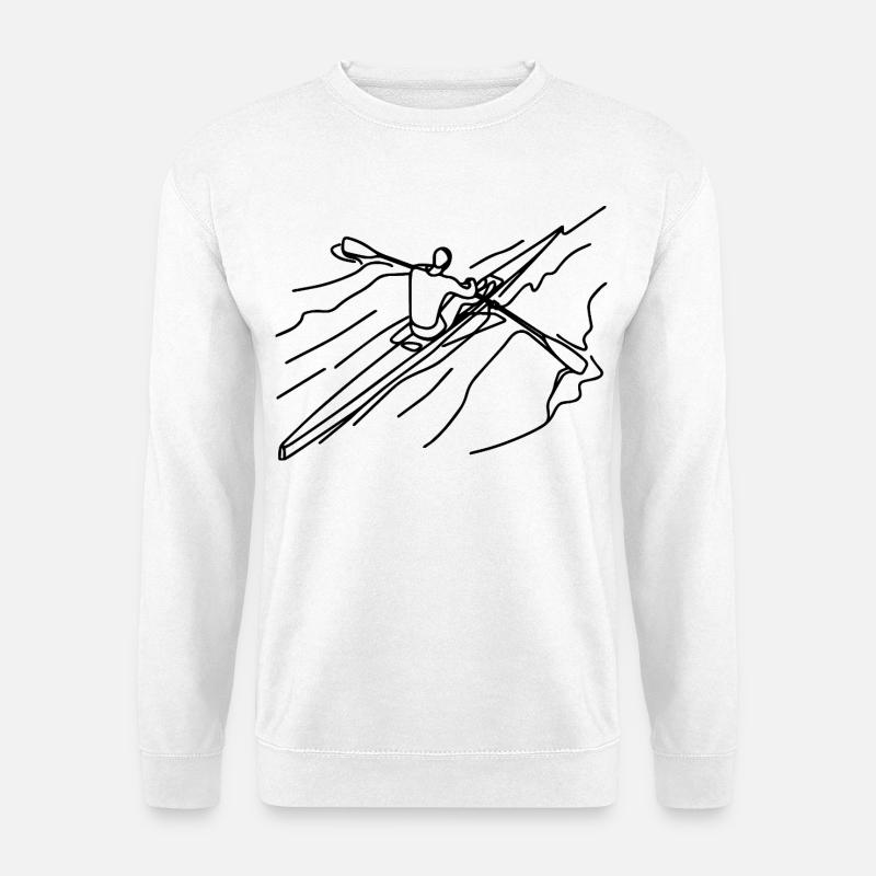 Ruderer Zeichnung - Unisex Pullover - Weiß