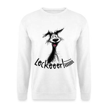 Croquis amusant de chien – Gâterie - Sweat-shirt Unisexe - blanc - Devant