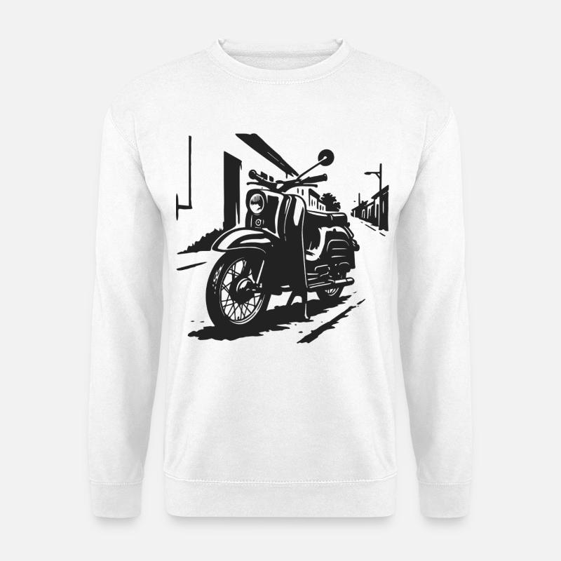 Straßenpoesie auf zwei Rädern - Unisex Pullover - Weiß