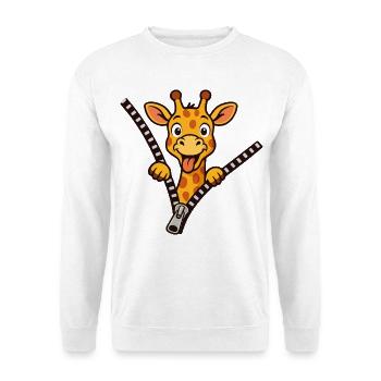 Naughty Giraffe - Unisex Sweatshirt - white - Front