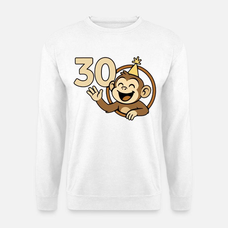 Monkey strong at 30 - Unisex Sweatshirt - white