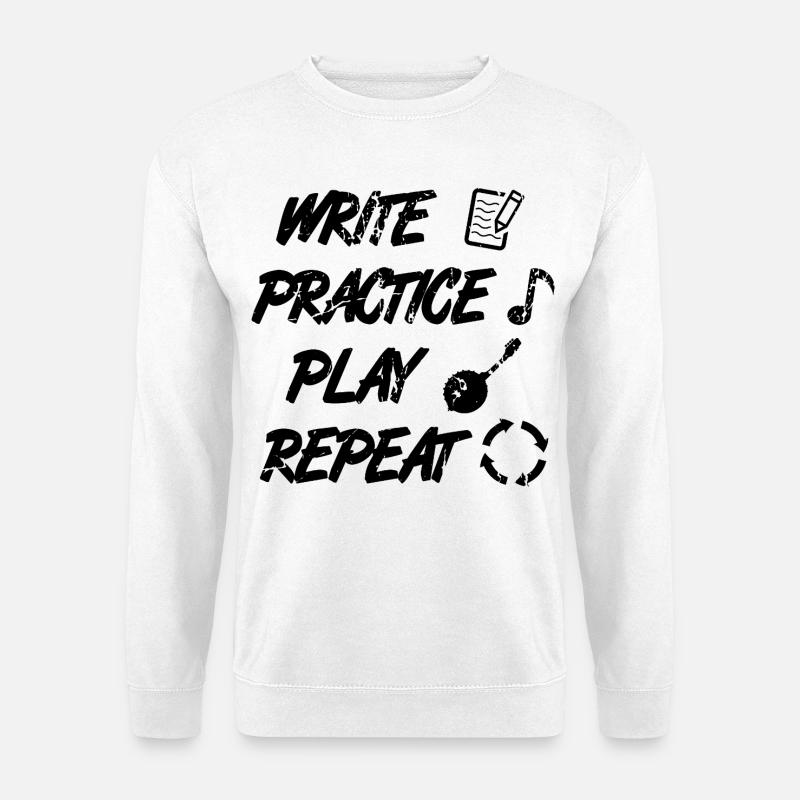 Write Practice Play Repeat - Unisex Sweatshirt - white