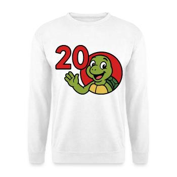 Turtle 20 ans de plaisir - Sweat-shirt Unisexe - blanc - Devant