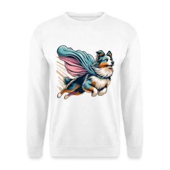 Super Dog Australian Shepherd Sheppie Gift - Unisex Sweatshirt - white - Front