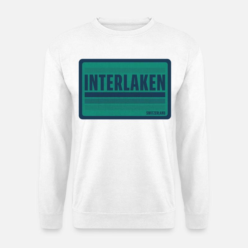 Interlaken Retro Abzeichen - Unisex Pullover - Weiß