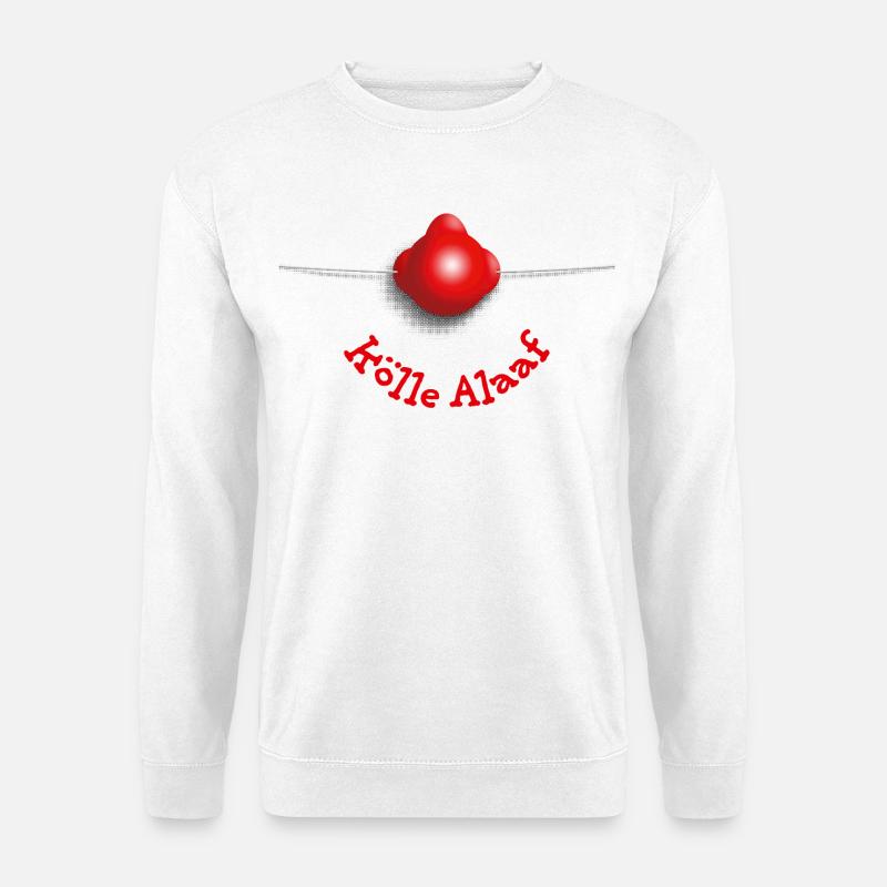 Clownsnase – Kölle Alaaf - Unisex Pullover - Weiß
